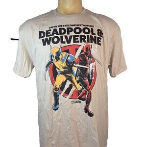 Deadpool Wolverine Did We Just Become Best Bubs T-shirt Men's Size L New
